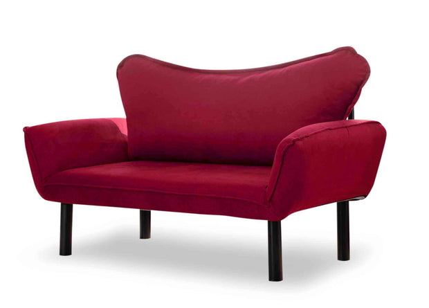 Schlafsofa 2-Sitzer mit Stoff, Chatto Bordeaux (5)