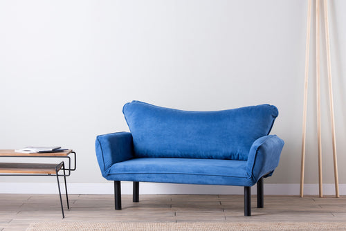 Schlafsofa 2-Sitzer mit Stoff, Chatto Blau