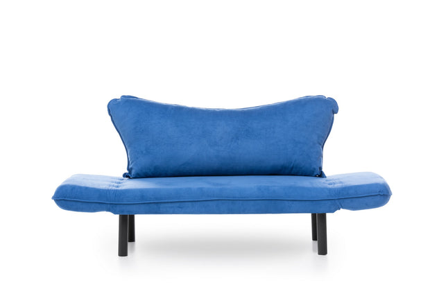 Schlafsofa 2-Sitzer mit Stoff, Chatto Blau (4)