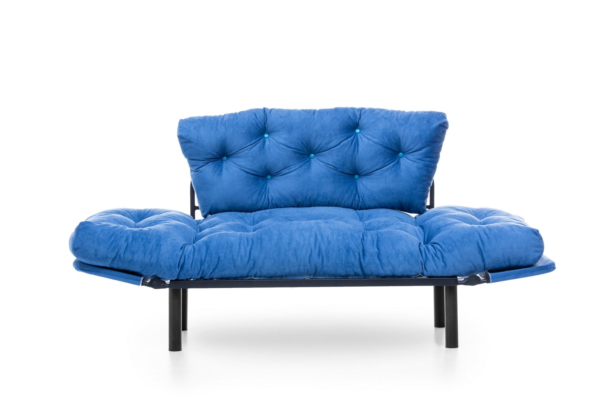 Schlafsofa 2-Sitzer mit Stoff, Nitta Blau (5)