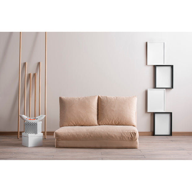 Schlafsofa 2-Sitzer mit Stoff, Taida Creme