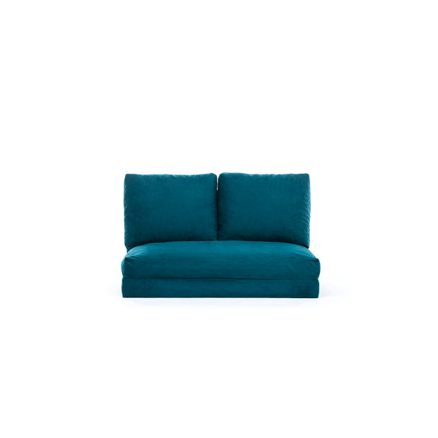 Schlafsofa 2-Sitzer mit Stoff, Taida Blau (1)