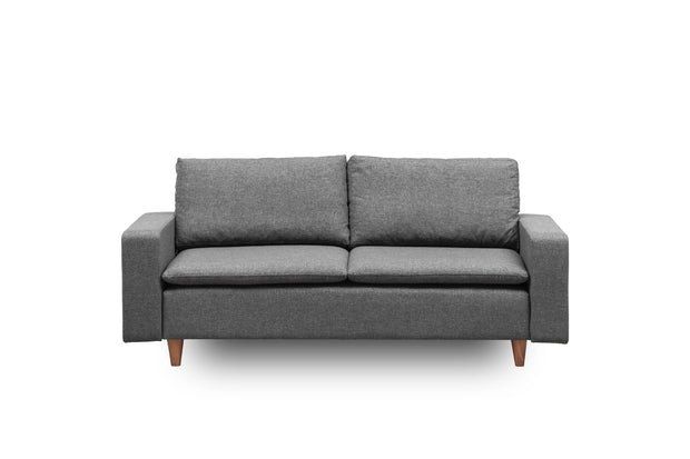 Sofa 2-Sitzer mit Stoff, Lungo Grau