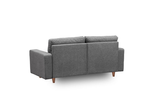 Sofa 2-Sitzer mit Stoff, Lungo Grau (1)