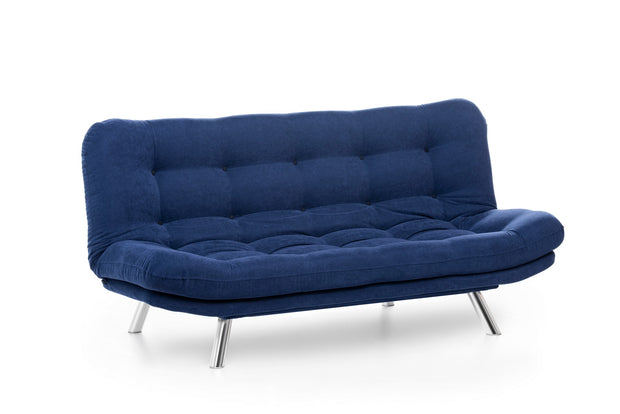 Schlafsofa 3-Sitzer mit Stoff, Misa Blau (3)