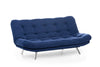 Schlafsofa 3-Sitzer mit Stoff, Misa Blau (4)