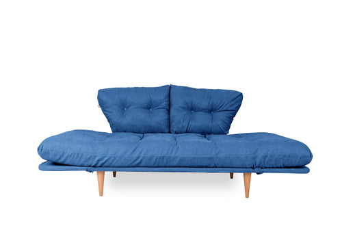 Schlafsofa 3-Sitzer mit Stoff, Nina Blau (1)