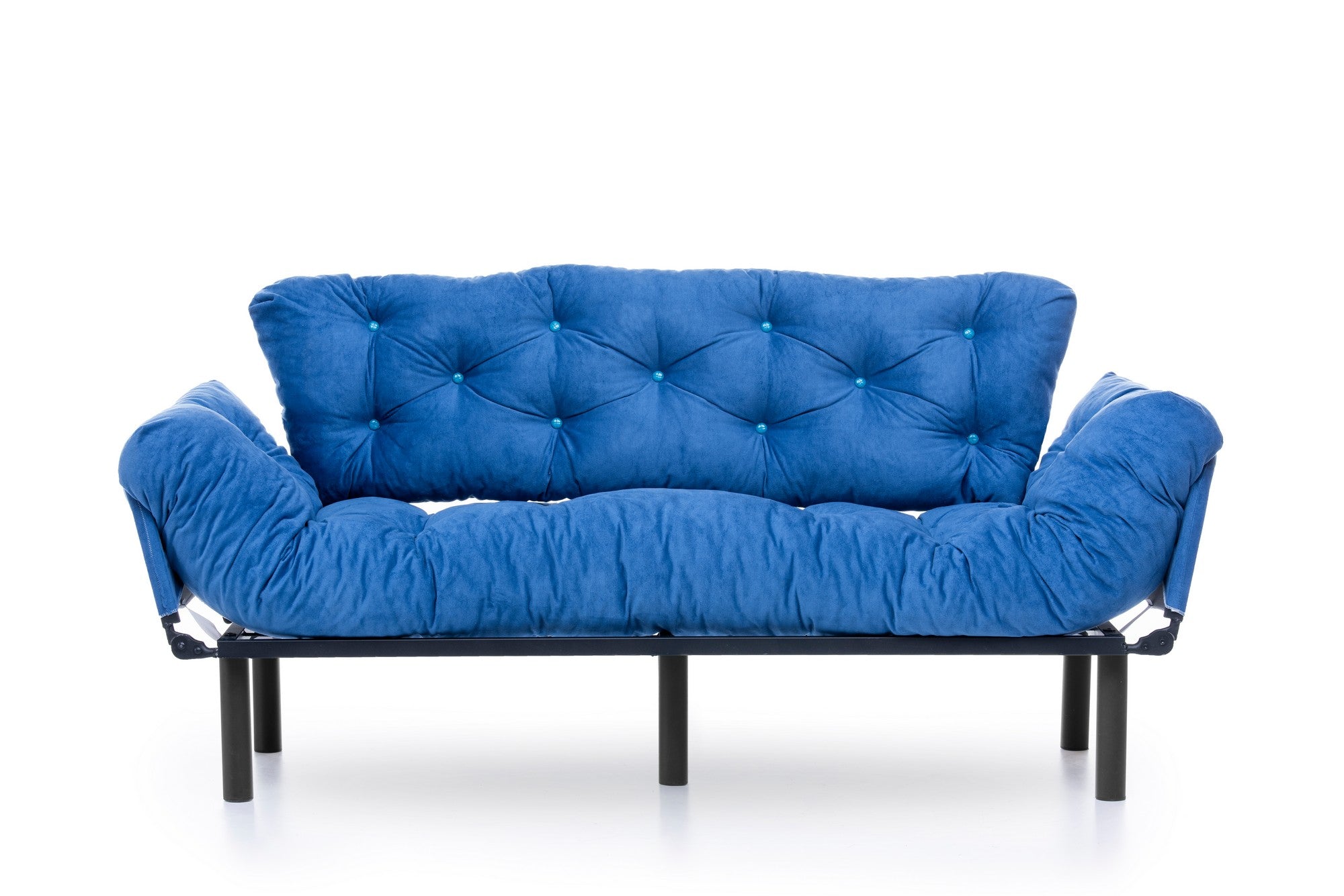 Schlafsofa 3-Sitzer mit Stoff, Nitta Blau (2)