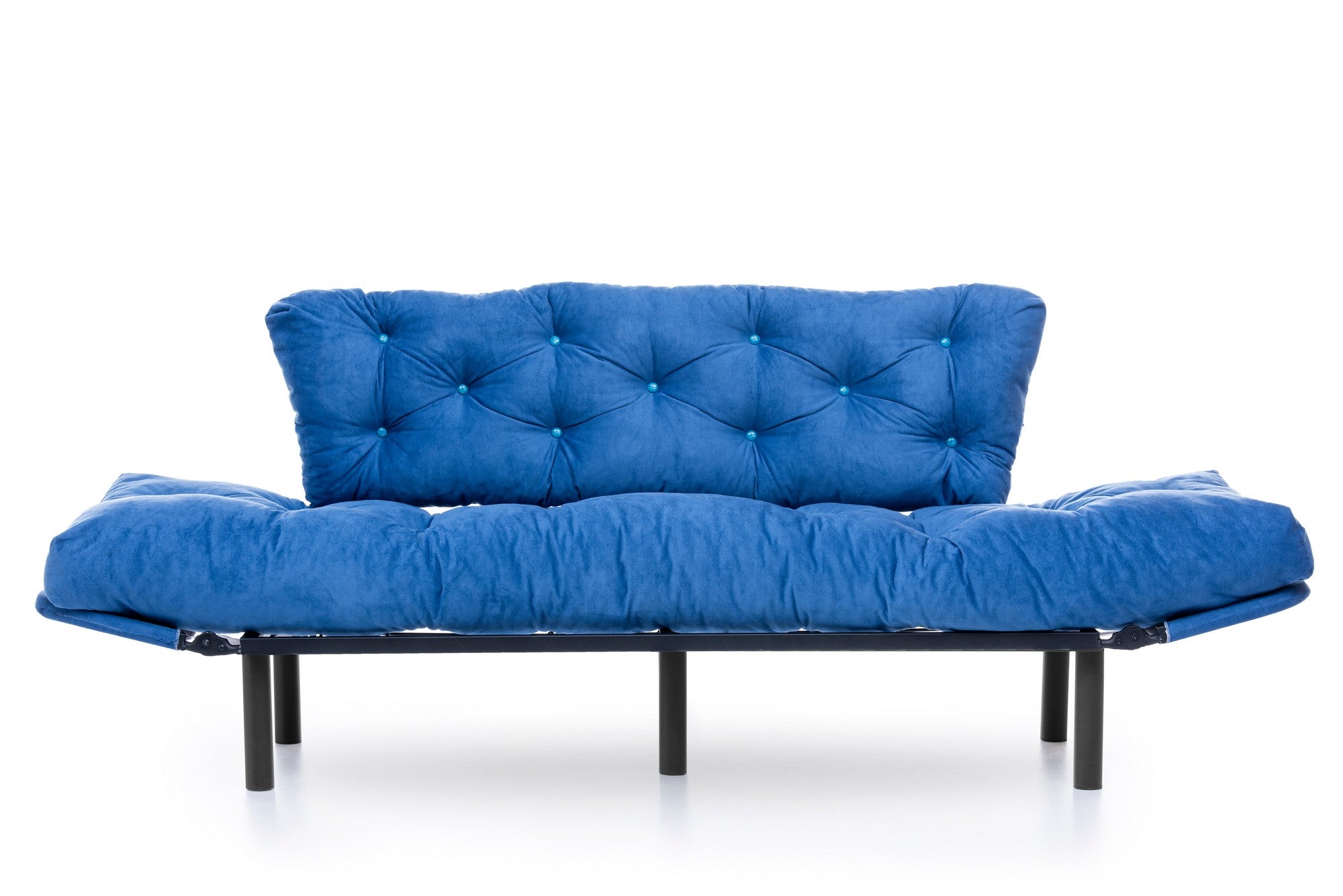 Schlafsofa 3-Sitzer mit Stoff, Nitta Blau (5)