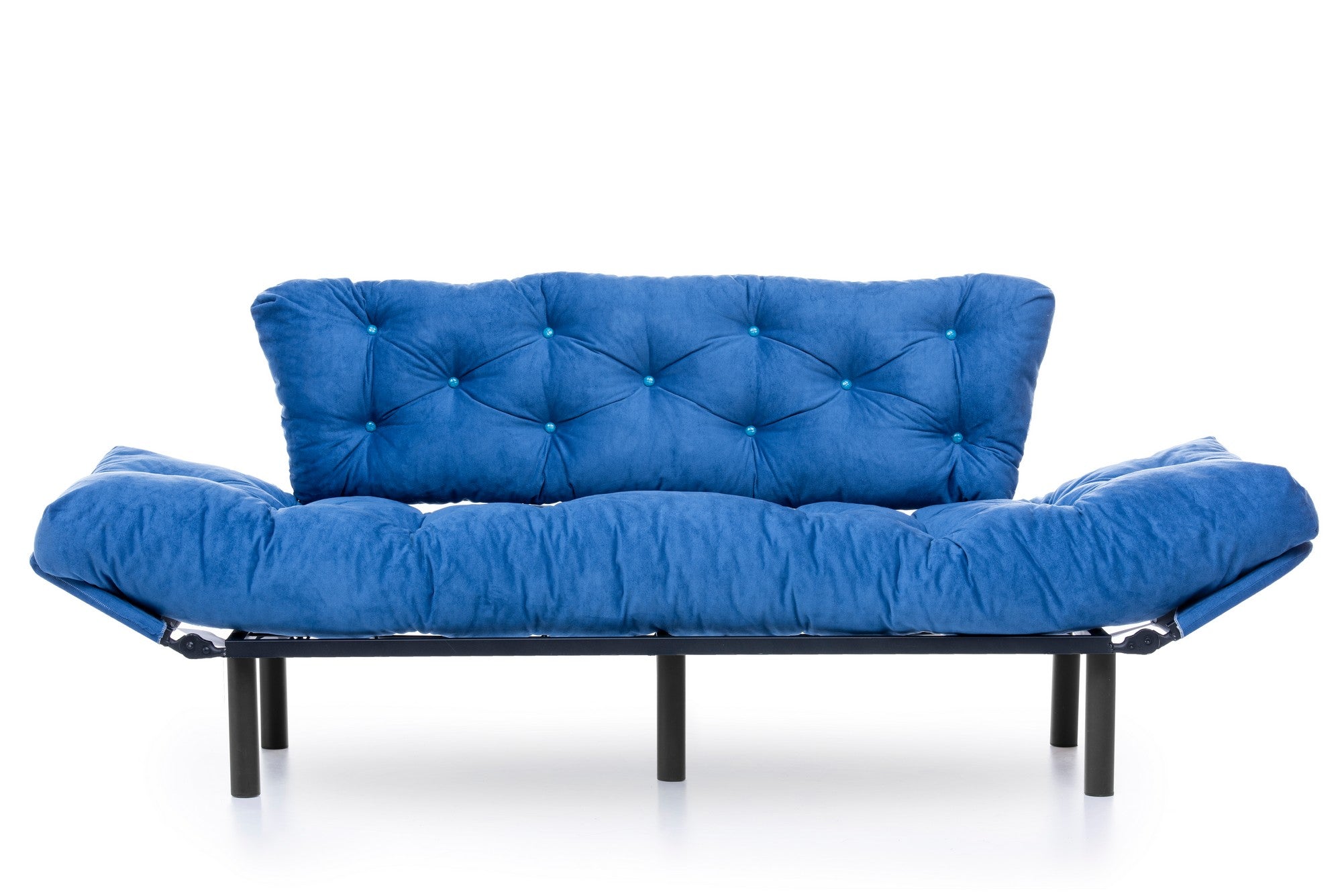 Schlafsofa 3-Sitzer mit Stoff, Nitta Blau (6)