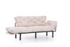 Schlafsofa 3-Sitzer mit Stoff, Nitta Creme (5)