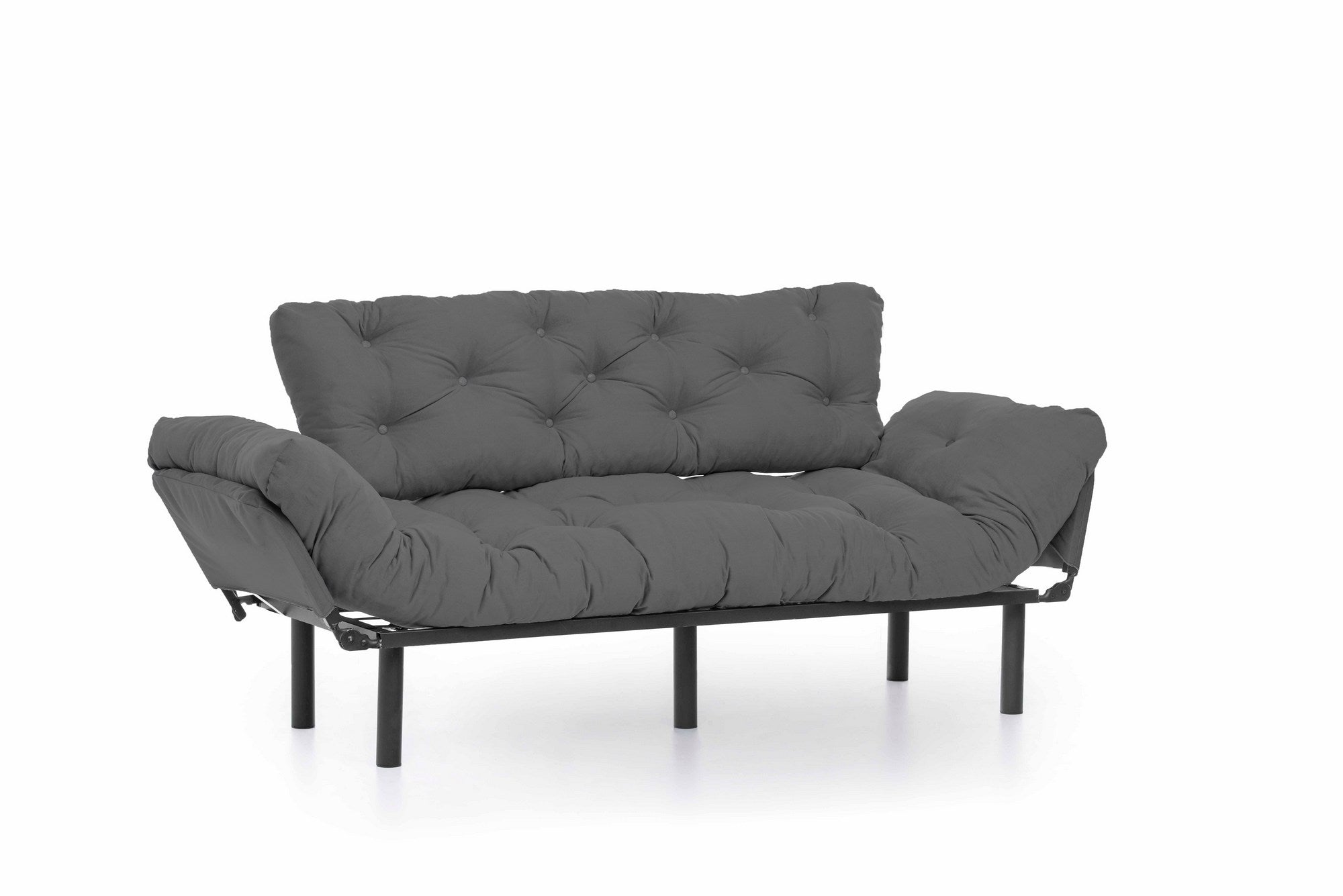 Schlafsofa 3-Sitzer mit Stoff, Nitta Grau (3)