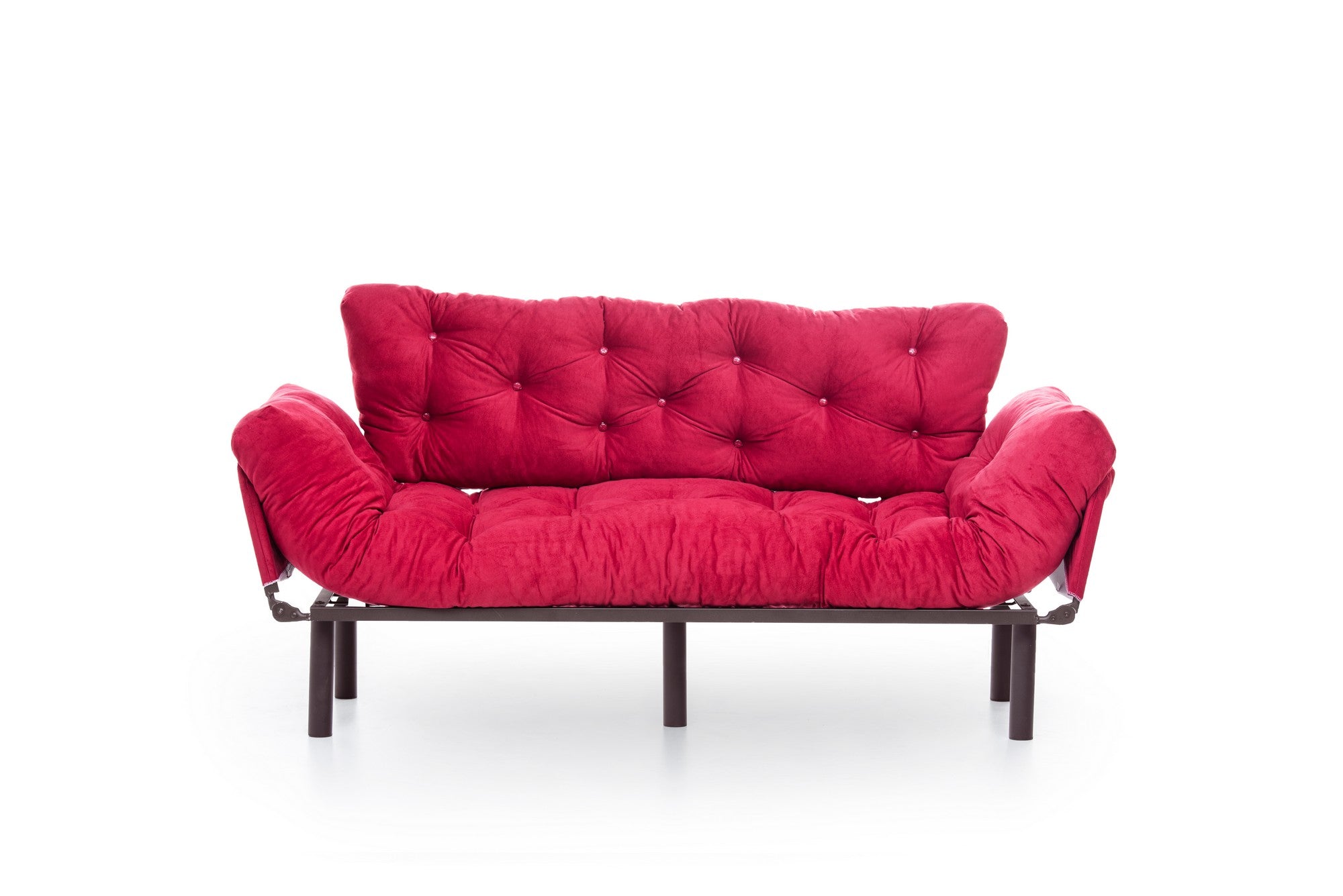 Schlafsofa 3-Sitzer mit Stoff, Nitta Bordeaux (2)