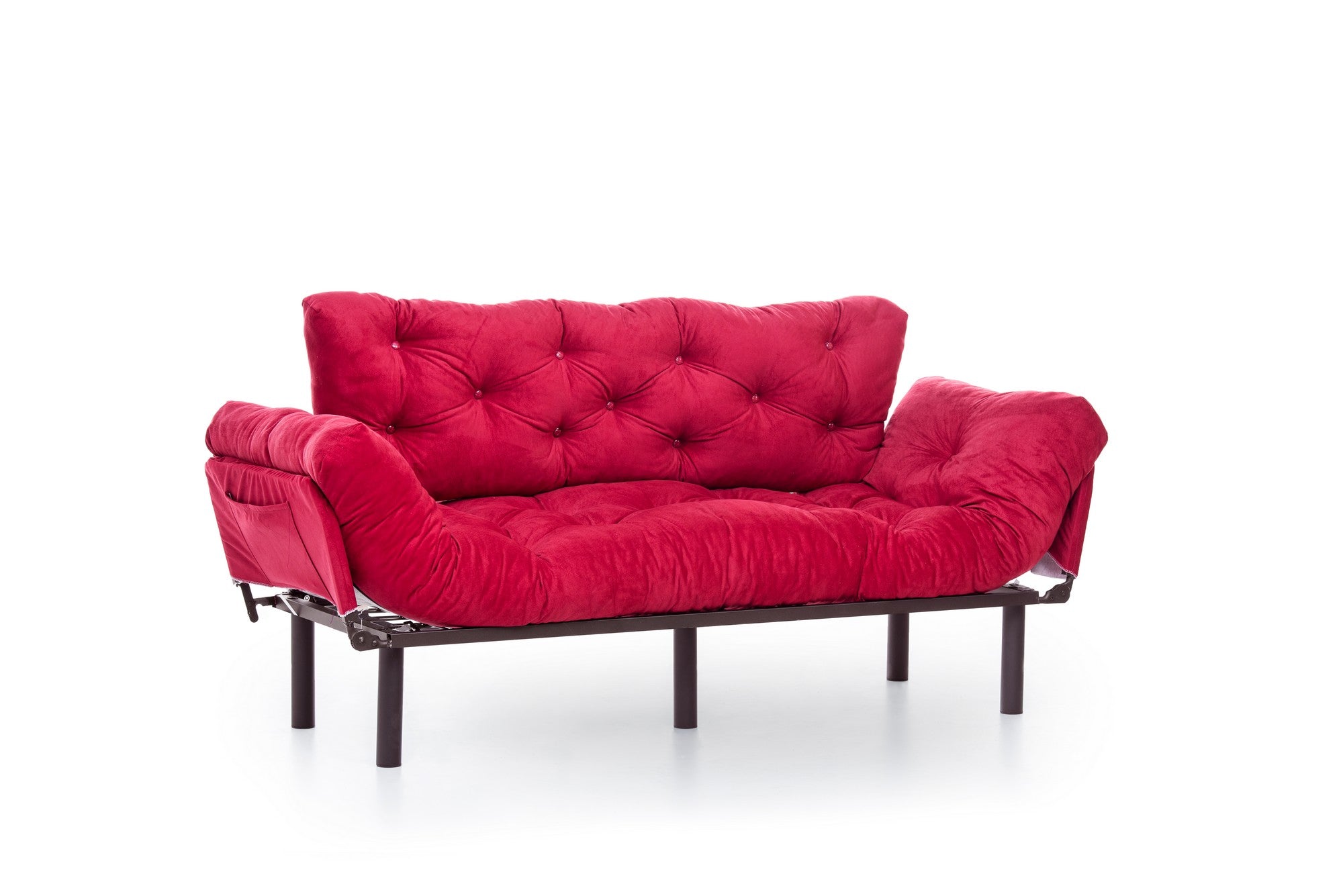 Schlafsofa 3-Sitzer mit Stoff, Nitta Bordeaux (3)