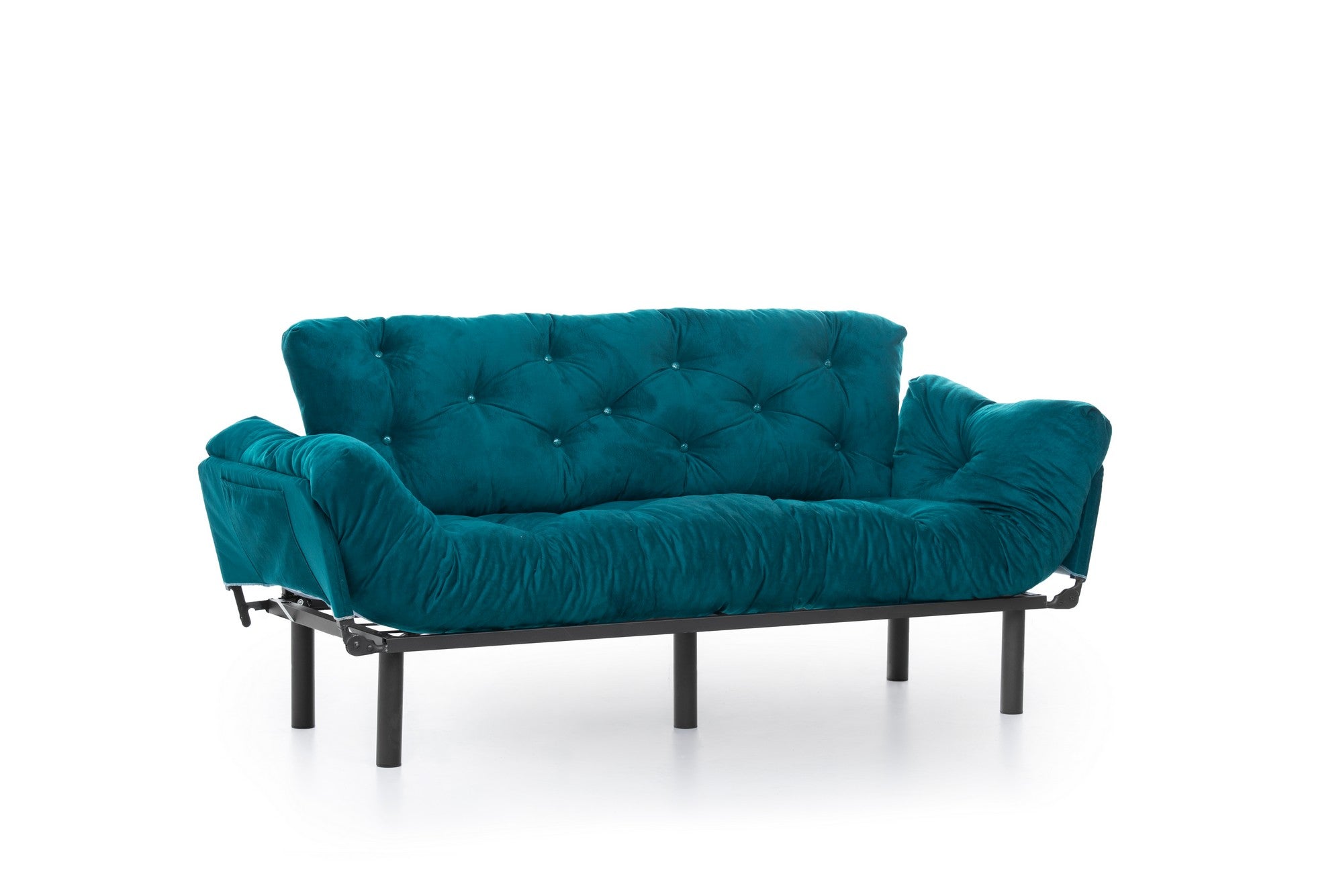 Schlafsofa 3-Sitzer mit Stoff, Nitta Blau (3)