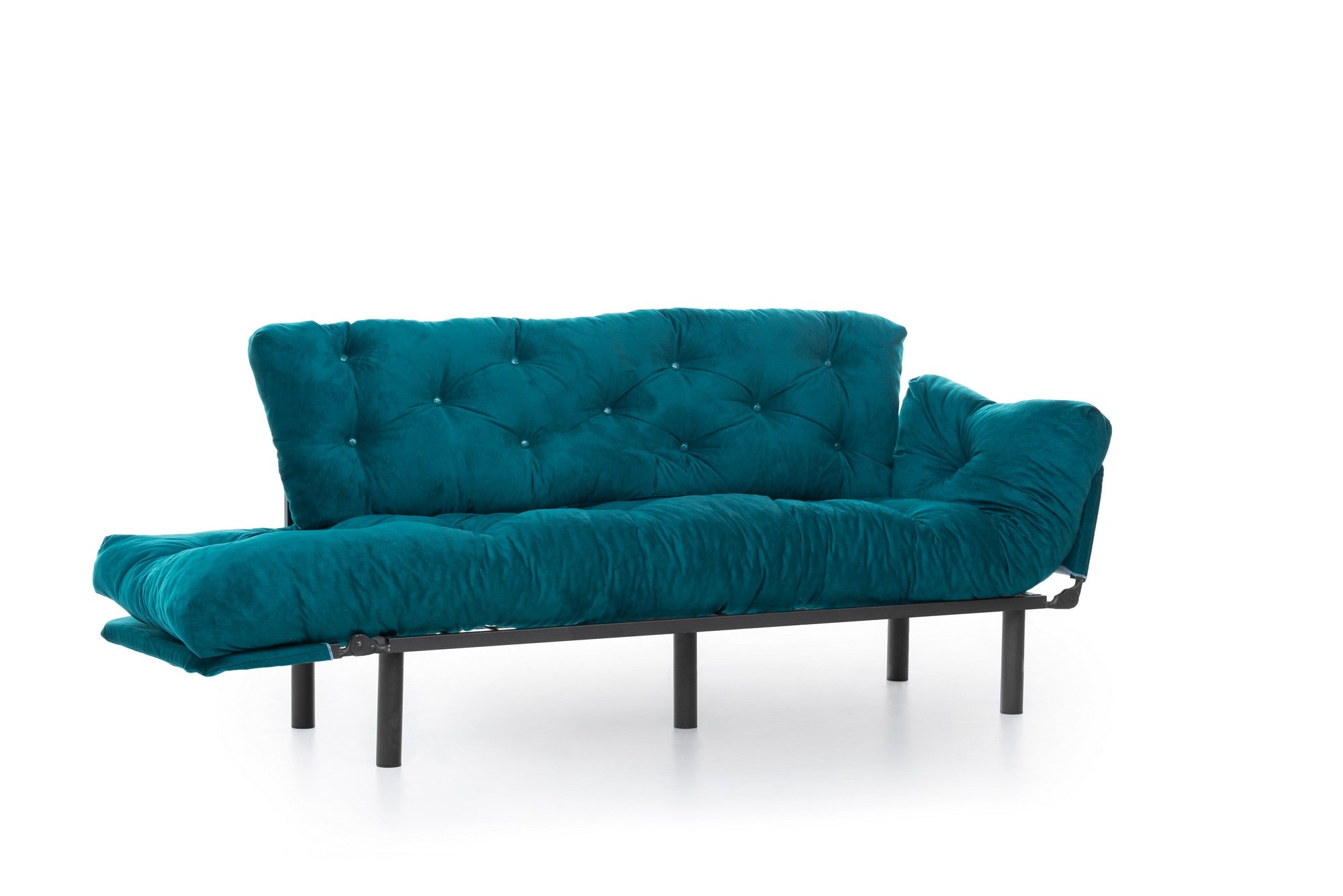 Schlafsofa 3-Sitzer mit Stoff, Nitta Blau (5)