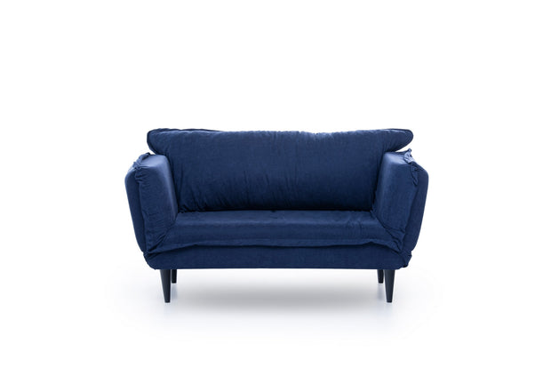 Schlafsofa 2-Sitzer mit Stoff, Vino Blau (2)