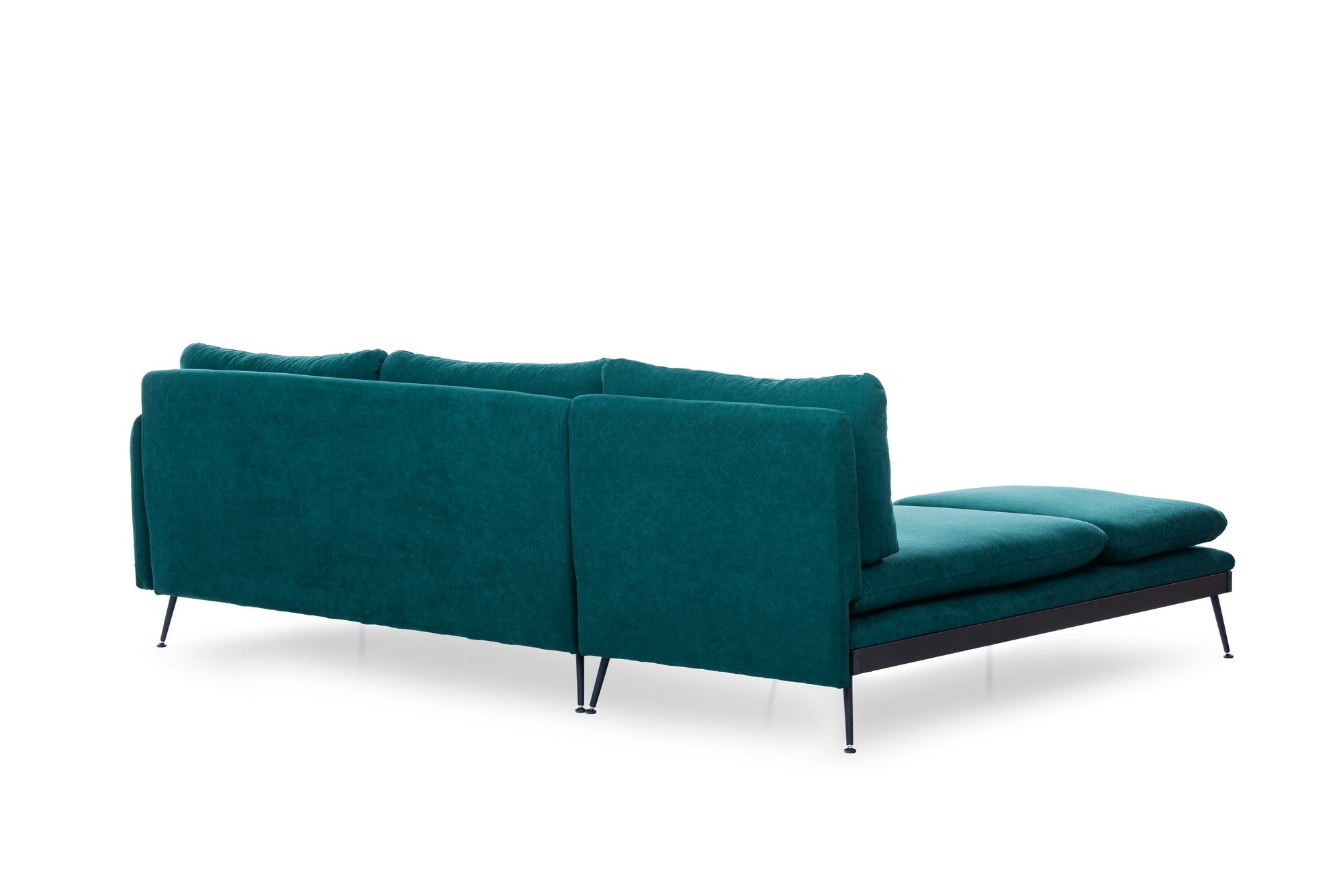 Ecksofa mit Chaiselongue Links, 3-Sitzer, aus Stoff, Reya Grün (2)