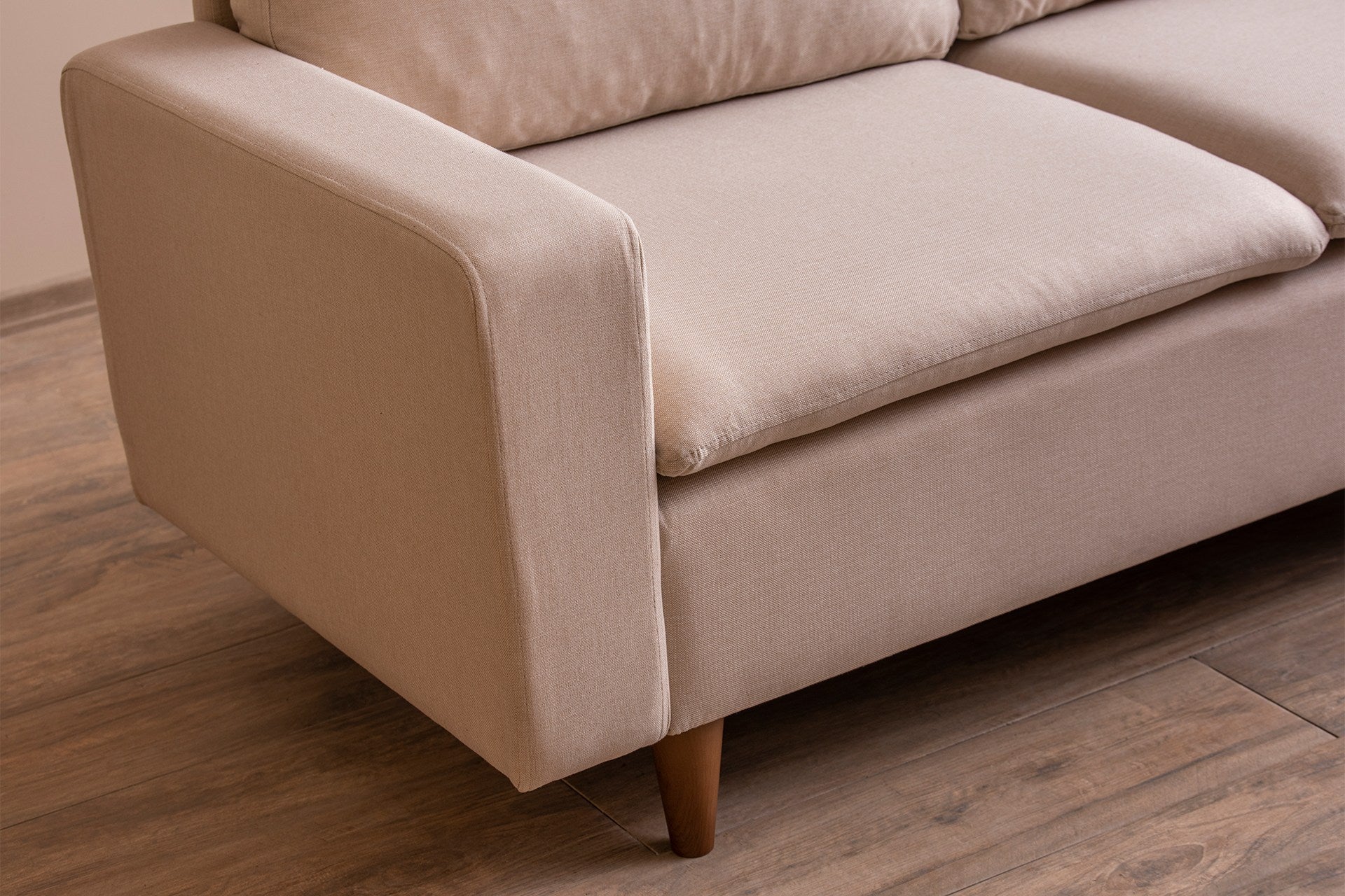 Sofa 2-Sitzer mit Stoff, Lungo Creme (3)