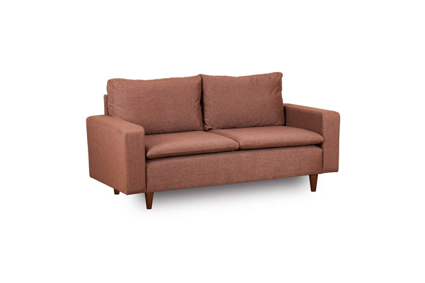 Sofa 2-Sitzer mit Stoff, Lungo Braun (6)