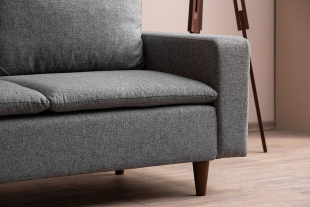 Sofa 2-Sitzer mit Stoff, Lungo Grau (2)