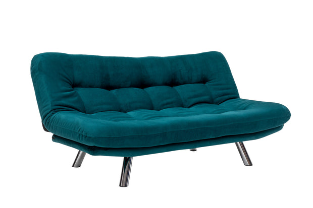 Schlafsofa 3-Sitzer mit Stoff, Misa Blau (5)