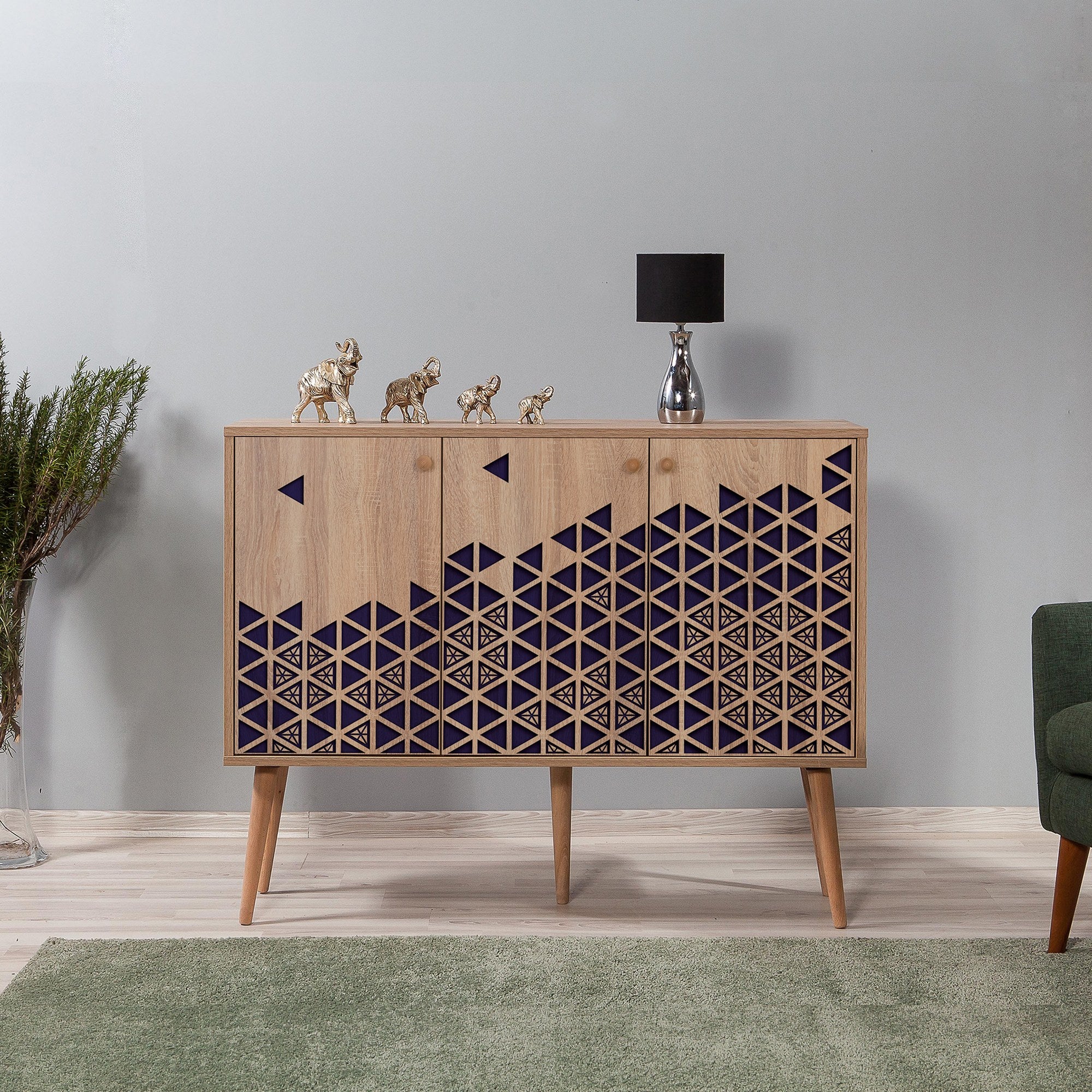 Sideboard mit 3 türen, Mega 123 Eiche (1)