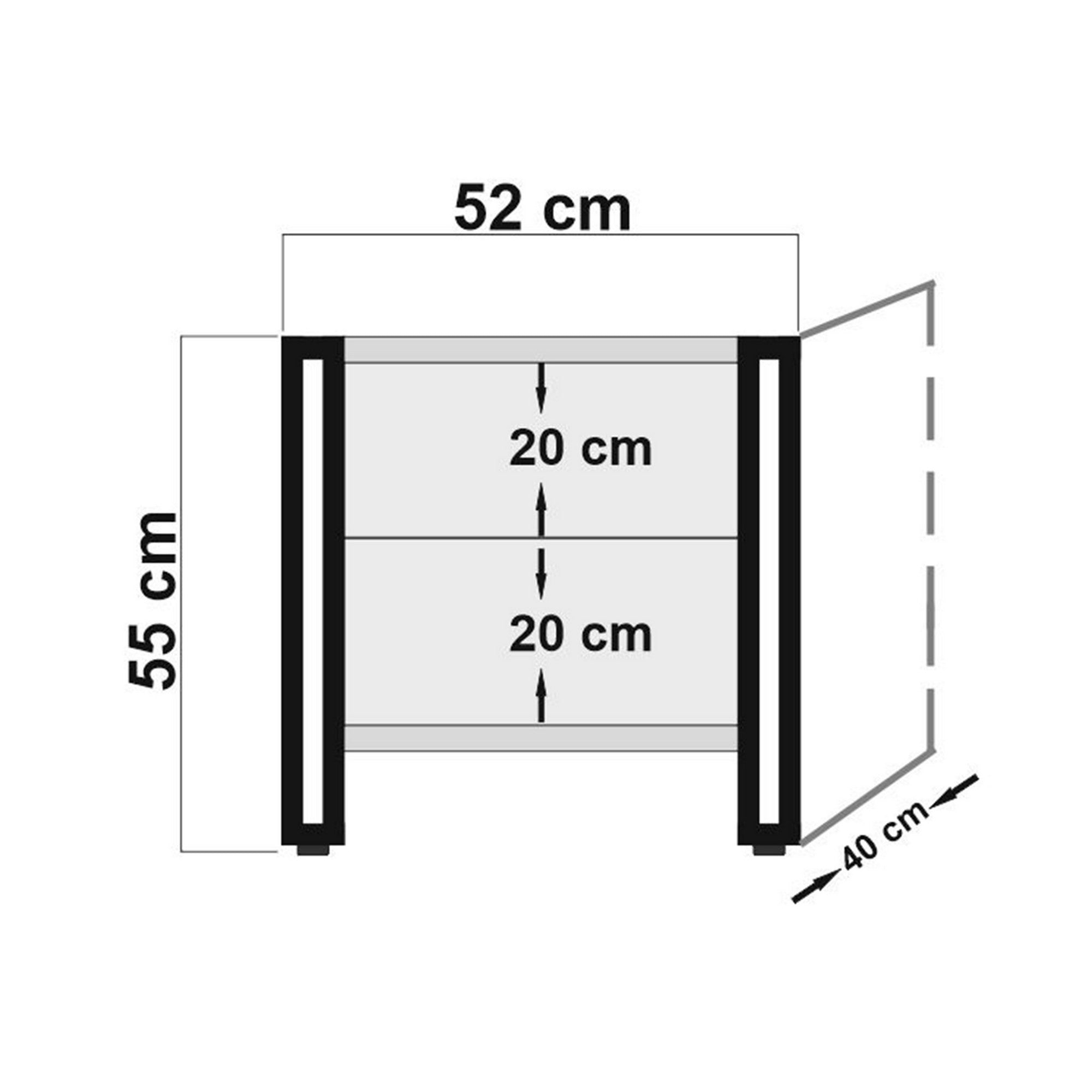 Nachttisch mit 2 schubladen, Cosmo Kiefer (6)