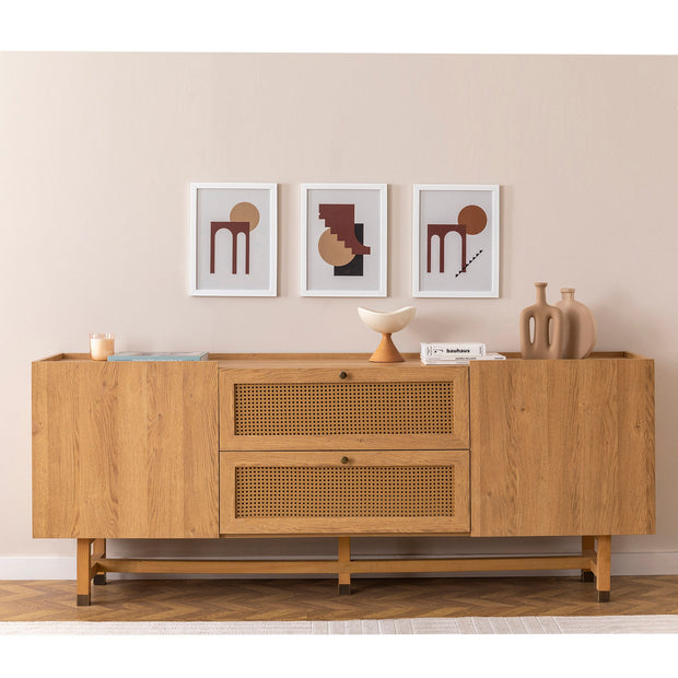 Sideboard mit 2 schubladen und 2 türen, Madison Eiche