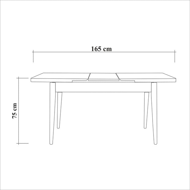 Esszimmer-Set Vina 1053 Anthrazit, 4-teilig (10)