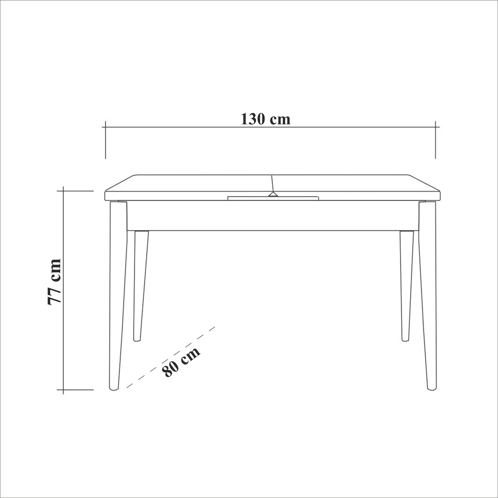 Esszimmer-Set Vina 1053 Anthrazit, 4-teilig (11)