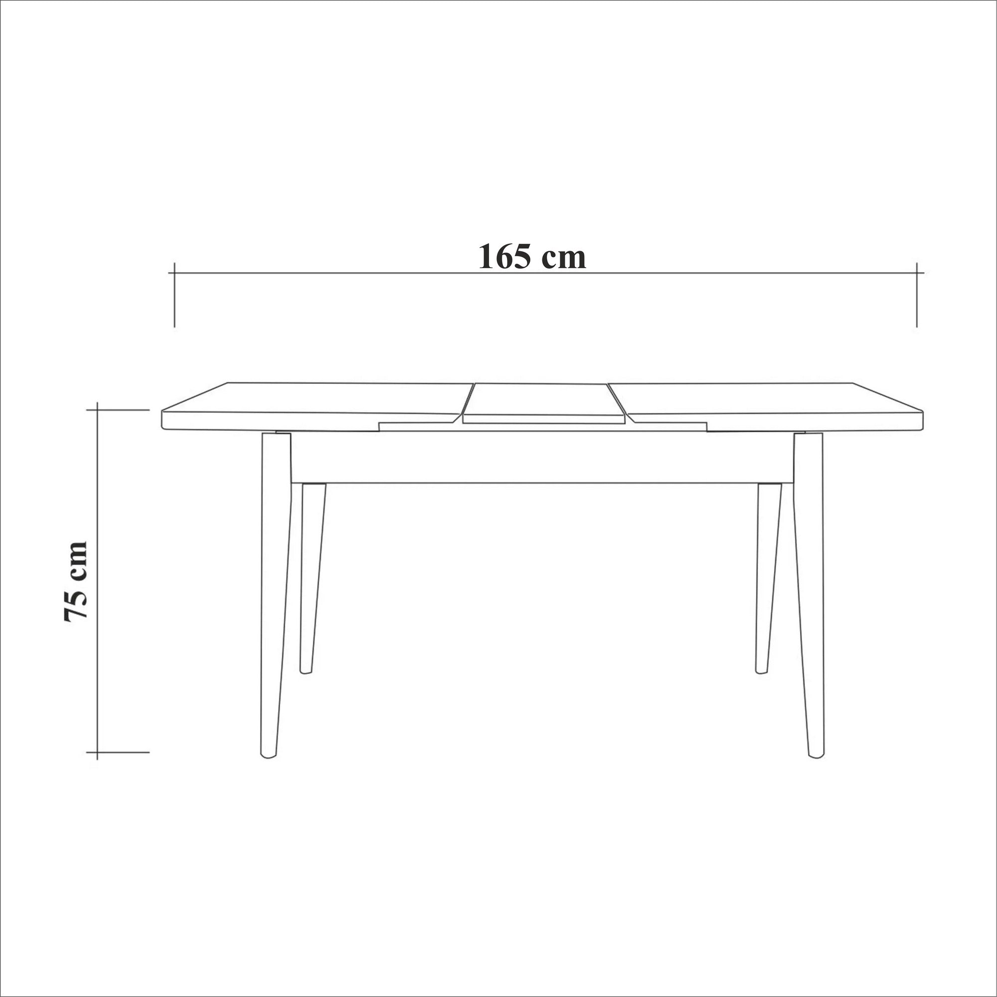 Esszimmer-Set Vina 1048 Blau, 4-teilig (10)