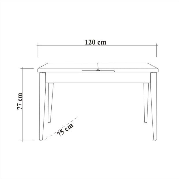 Esszimmer-Set Costa A Blau, 4-teilig (8)