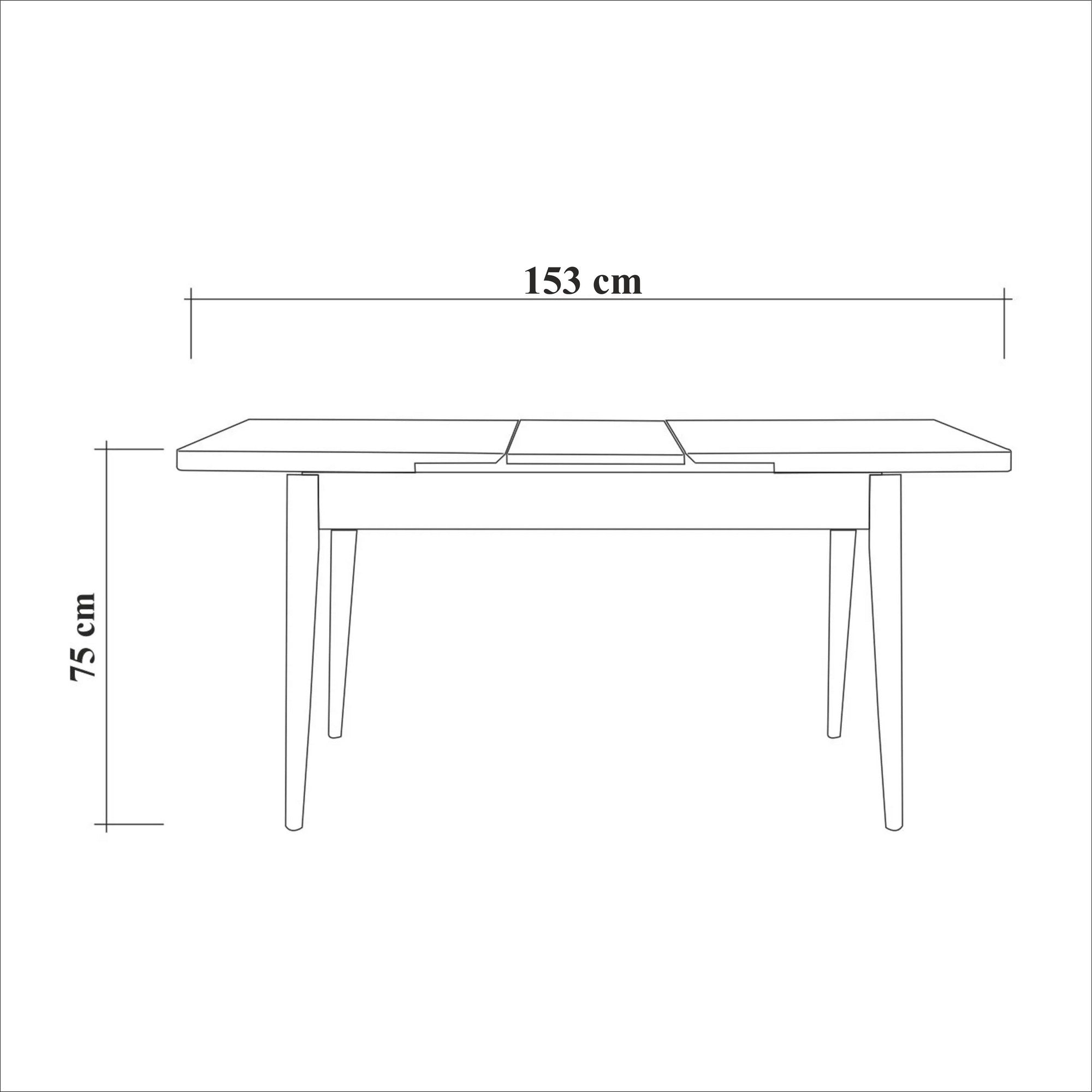 Esszimmer-Set Santiago V4 Anthrazit, 4-teilig (12)