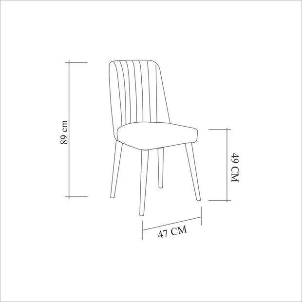 Esszimmer-Set Costa F Anthrazit, 6-teilig (9)