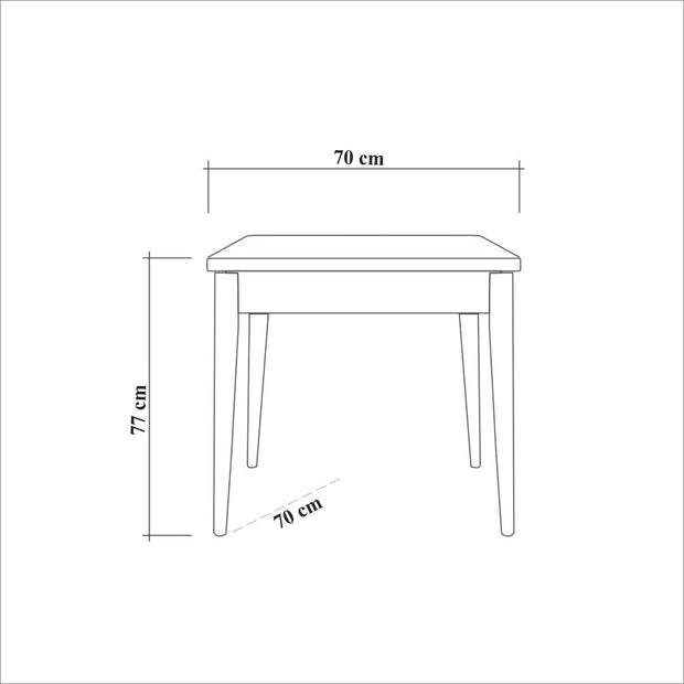 Esszimmer-Set Oliver W2 Schwarz, 3-teilig (8)