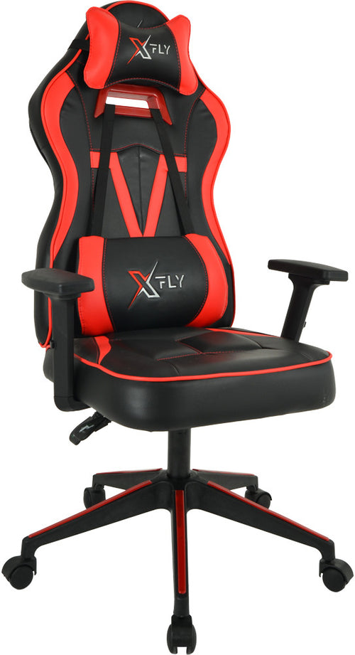 Gaming Stuhl mit Ökoleder XFly Vendetta Rot