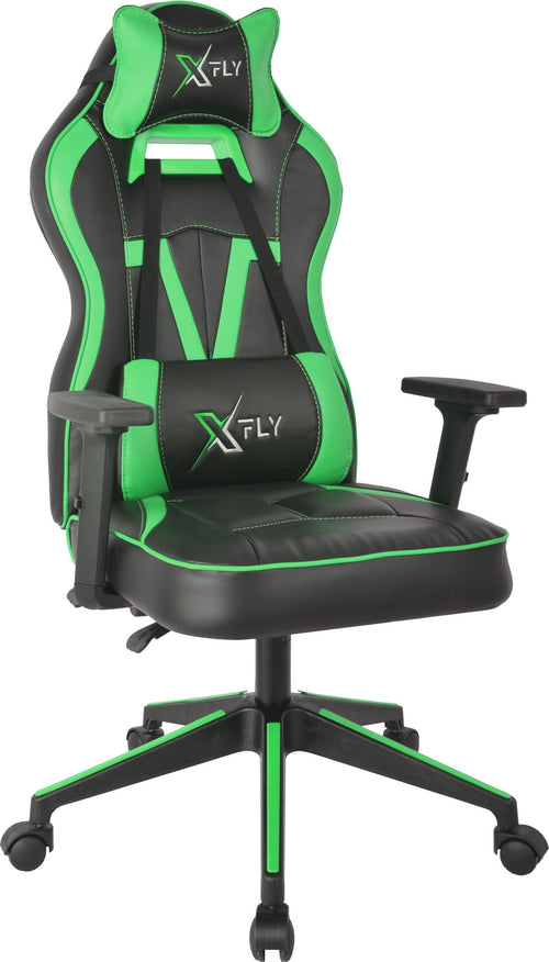 Gaming Stuhl mit Ökoleder XFly Vendetta Grün