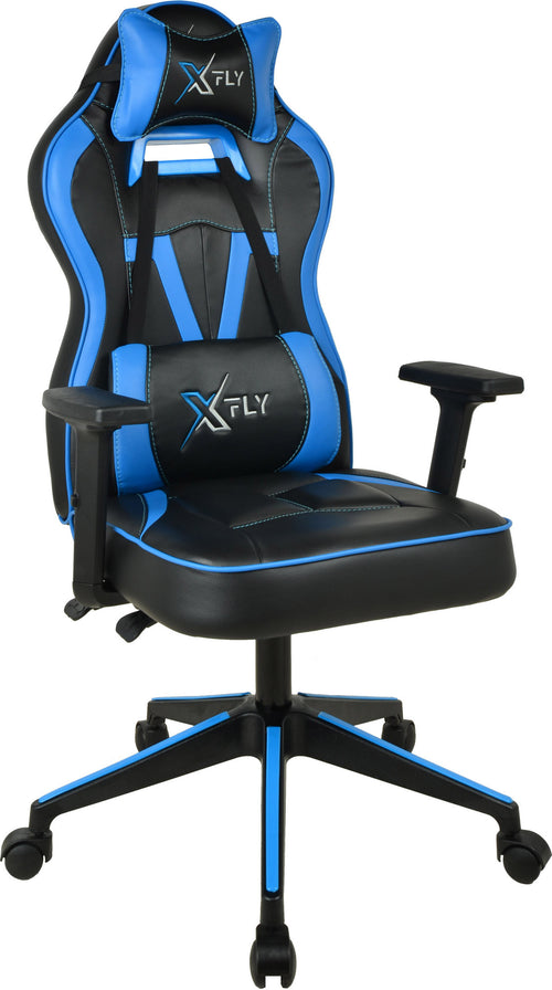 Gaming Stuhl mit Ökoleder XFly Vendetta Blau