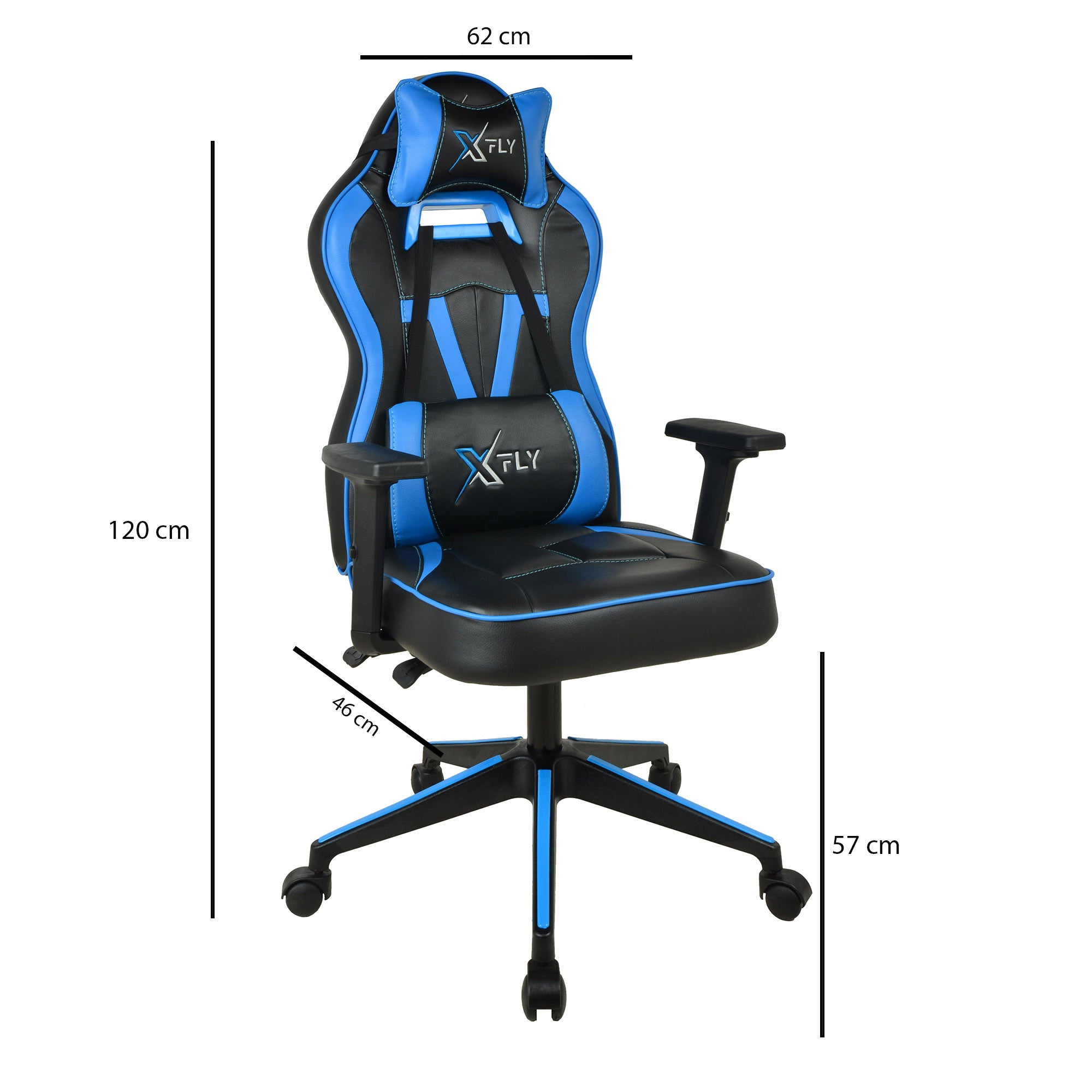 Gaming Stuhl mit Ökoleder XFly Vendetta Blau (1)