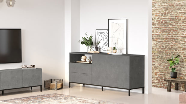 Sideboard mit 4 türen, Livia 32 Grau (2)