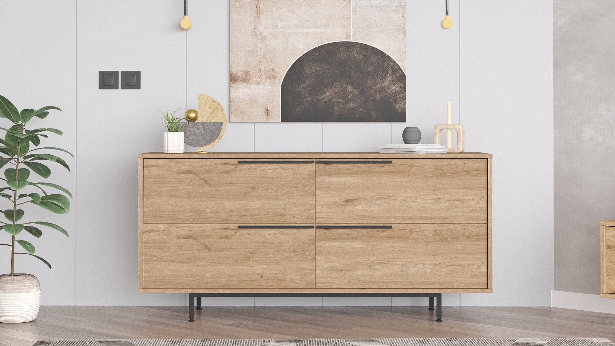 Sideboard mit 4 türen, Oris 3-S Nussbaum (2)