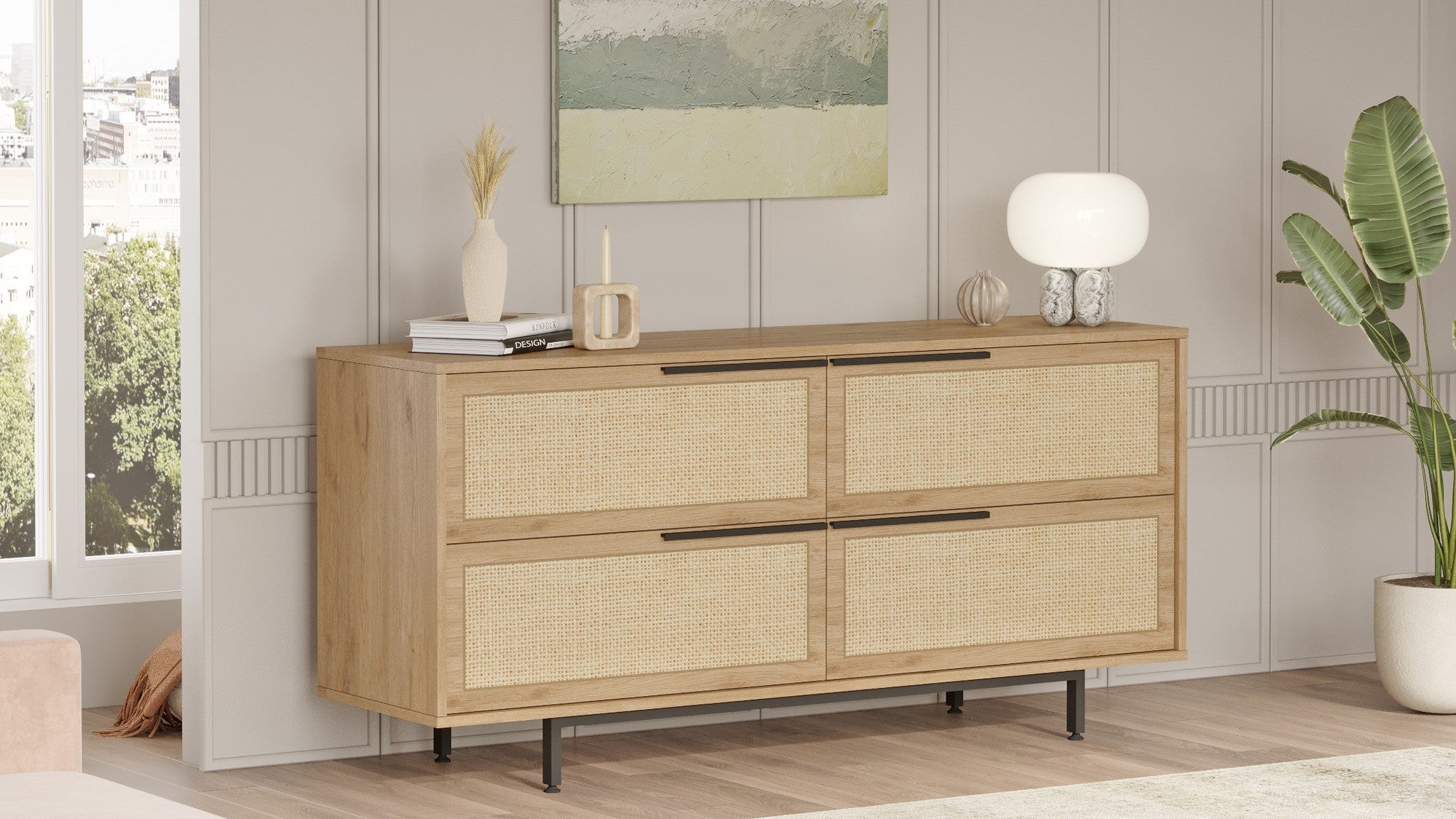 Sideboard mit 4 türen, Oris 3-Su Nussbaum