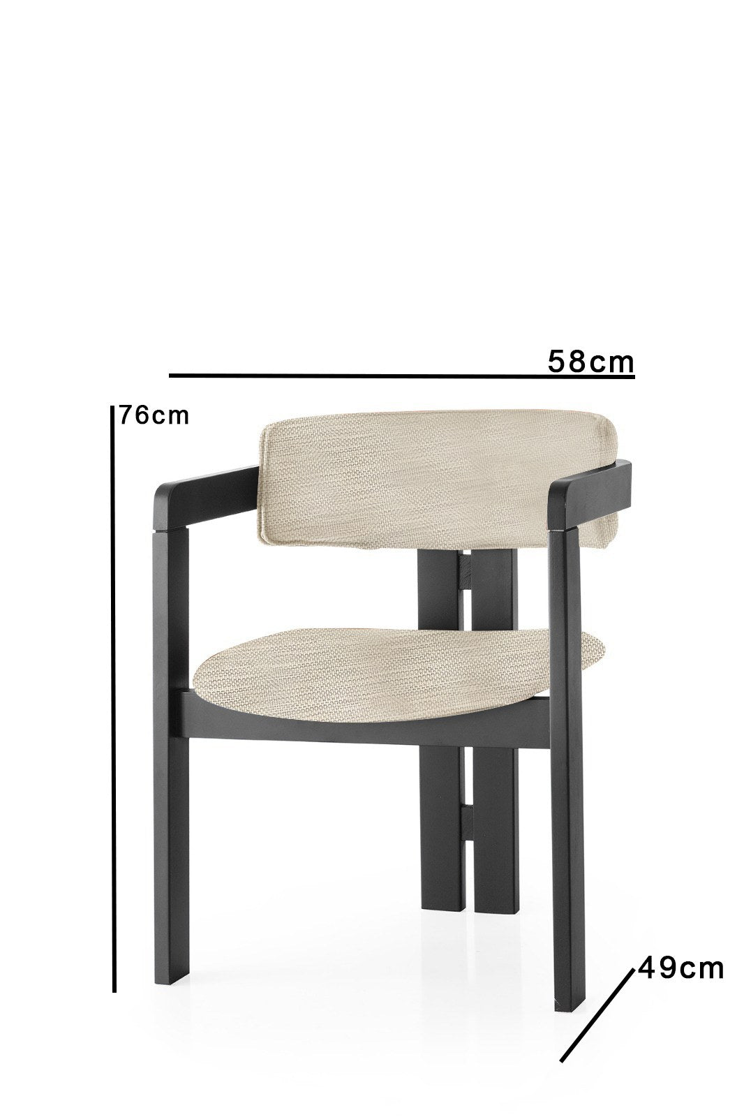 Esszimmerstuhl mit Stoff CO Grau (2)