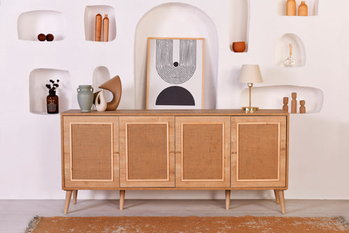 Sideboard mit 4 türen, Jut Eiche