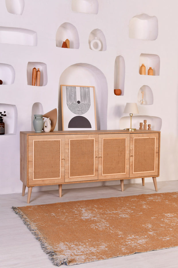 Sideboard mit 4 türen, Jut Eiche (1)