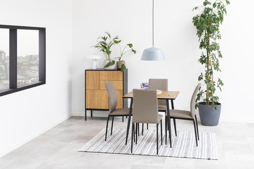 Sideboard mit 2 schubladen und 3 türen Seaford Schwarz (4)