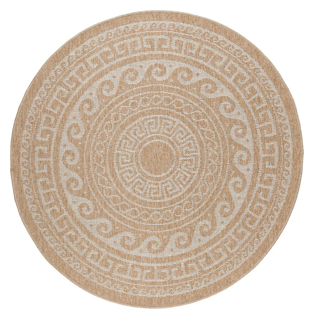 Outdoor Teppich Comilla 0887 Round Beige