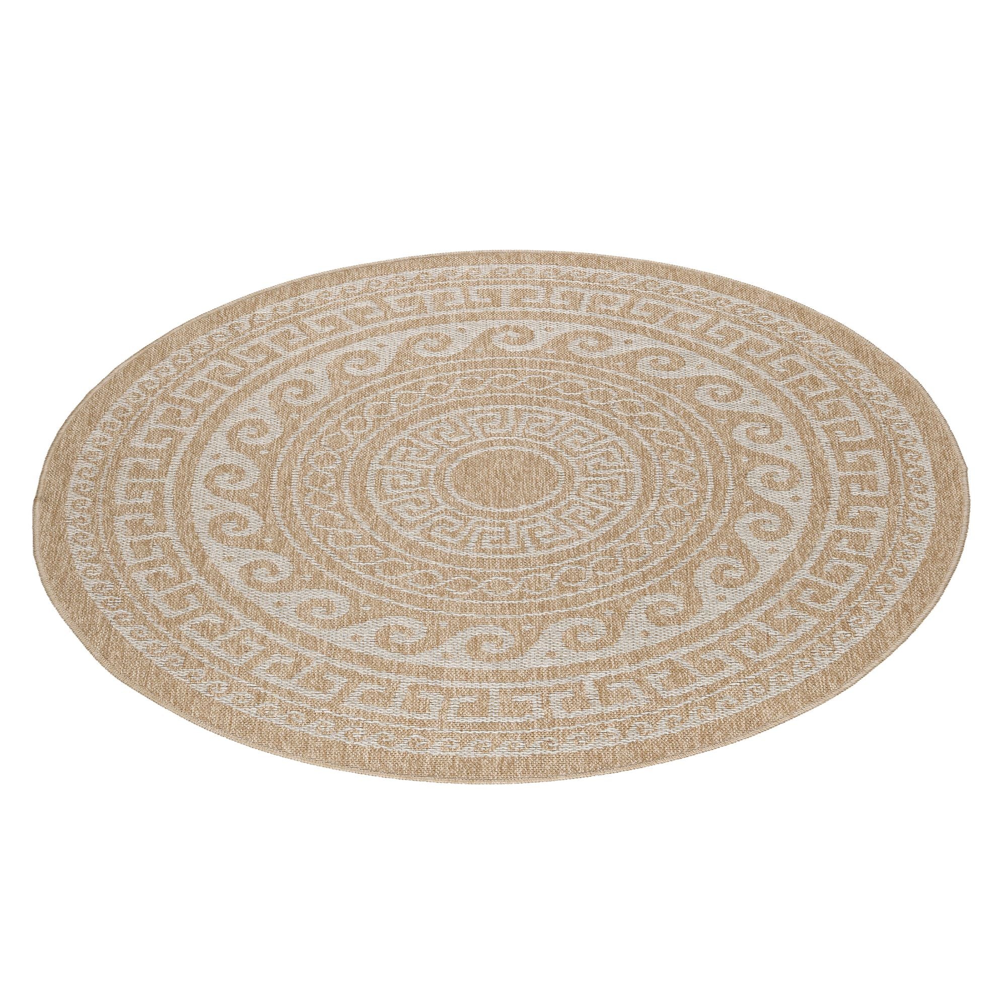 Outdoor Teppich Comilla 0887 Round Beige (2)