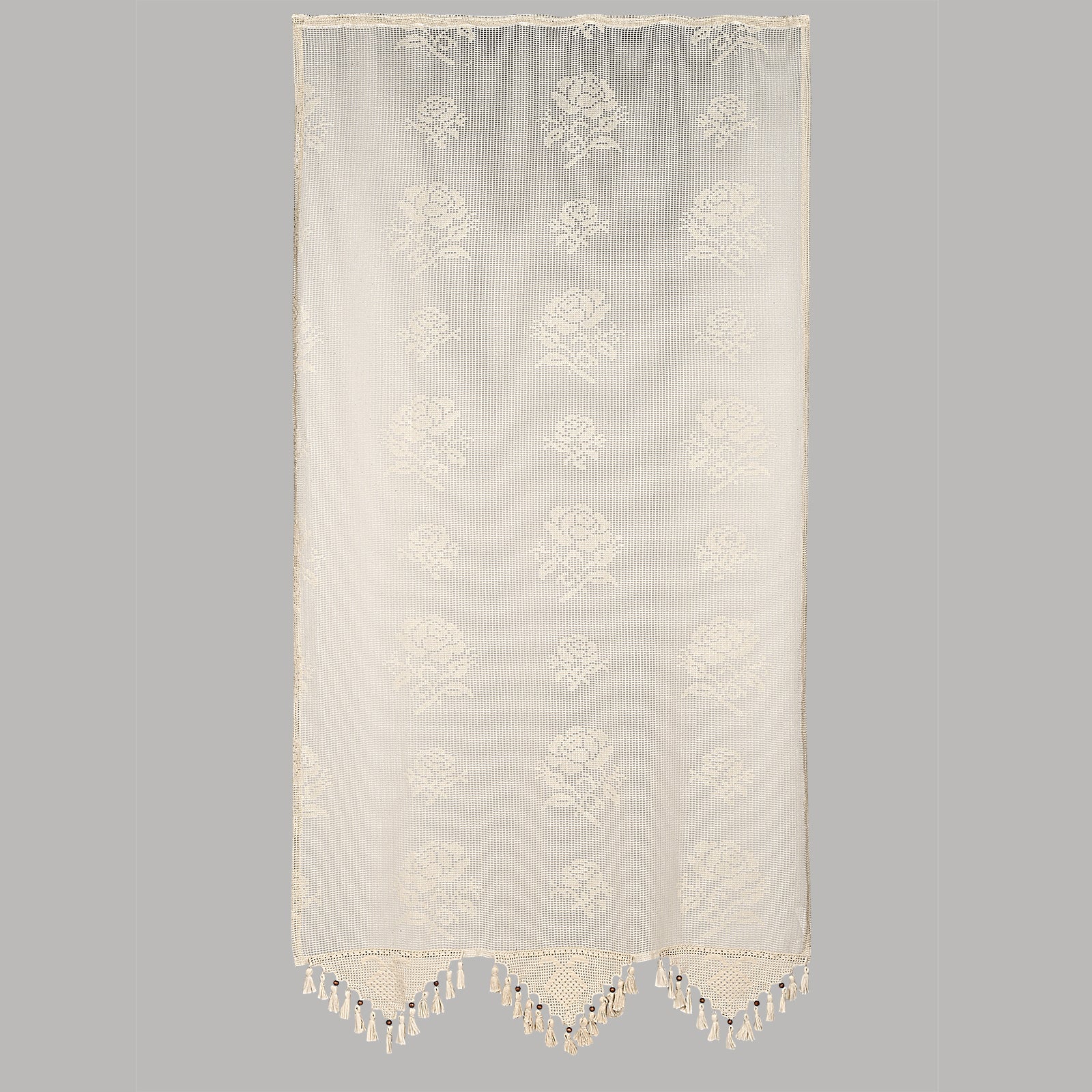 Vorhäng baumwolle Rose Patterned Beige (3)